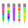 KMD55P Microfon de karaoke cu lumini RGB, roz, Fenton