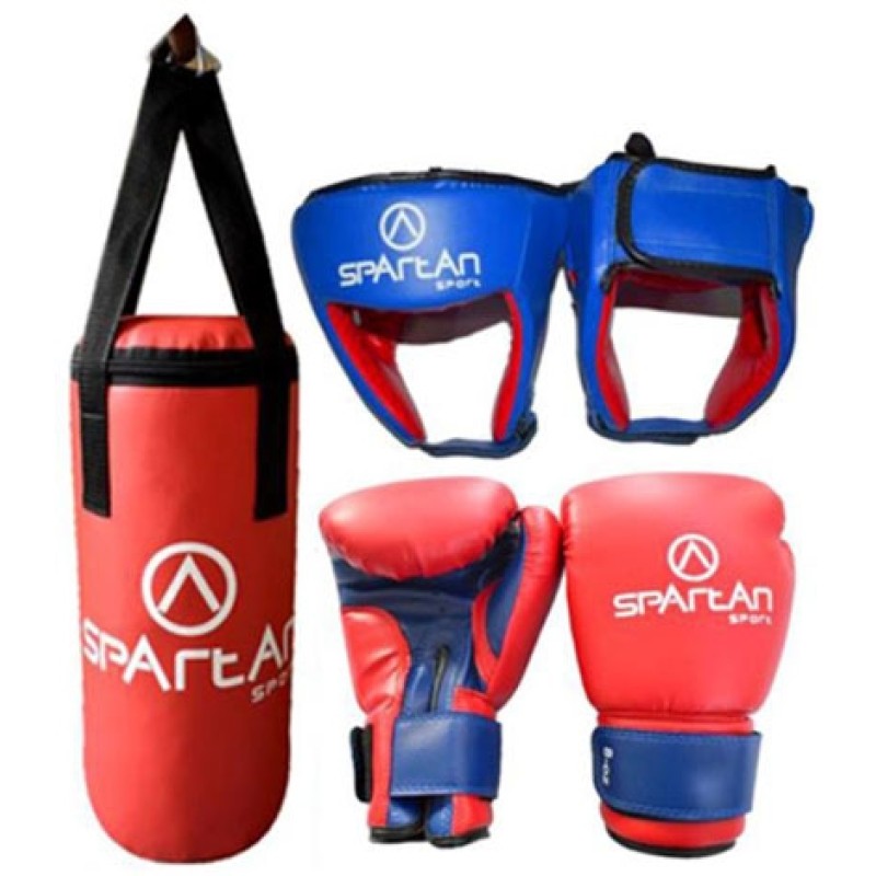Set de box pentru copii (sac, mănuși, 2x căști) Spartan