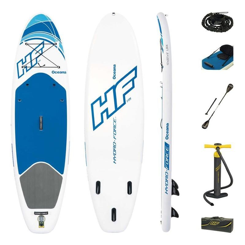 Set placă de surf cu accesorii, 110kg, 305x84 cm, Bestway HYDRO-FORCE Oceana 65303