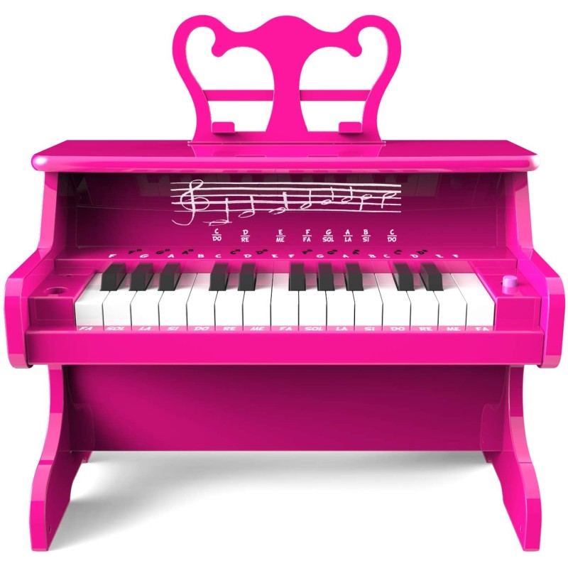 Mini pian portabil, 25 de clape, 10W, Bluetooth, roz, iDance MP1000