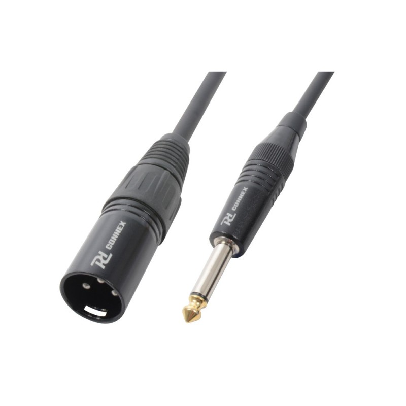 Cablu XLR tata - Jack 6,3mm mono tata 8m PD Connex