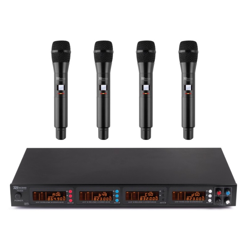 PD504H Microfon fără fir UHF cu 4 microfoane de mana