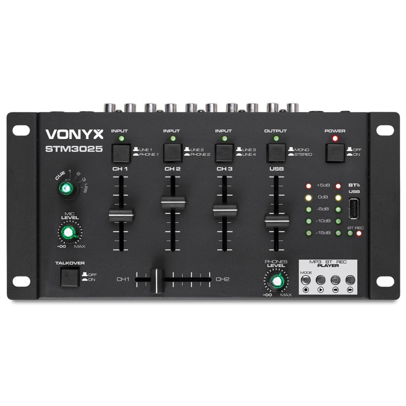 Mixer DJ pe 4 canale, USB/MP3/Bluetooth, Vonyx STM3025