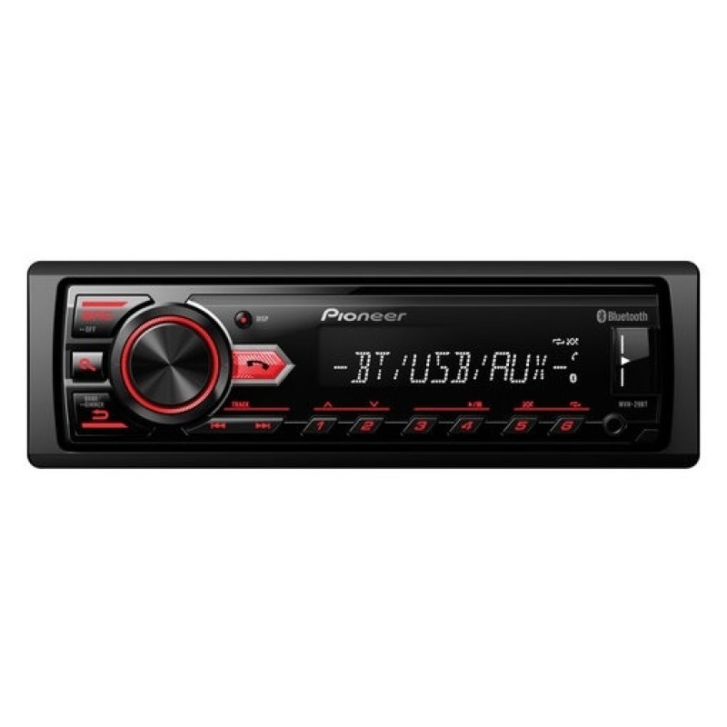 Player Radio auto 1-DIN, Bluetooth/RDS/USB/AUX, 4x50W, Pioneer MVH-29BT