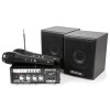 AV380BT Minisistem amplificator karaoke cu 2 boxe si 2 microfoane, 2x40W, Bluetooth/USB/SD, Fenton