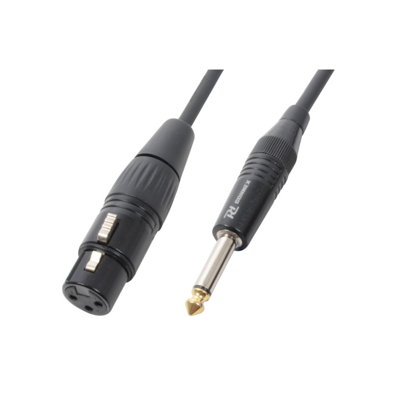 Cablu XLR mama - Jack 6,3mm mono tata 12m PD Connex