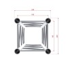 Grindă de scenă Deco Truss, aluminiu, 1.5m, BeamZ Professional P24-L150
