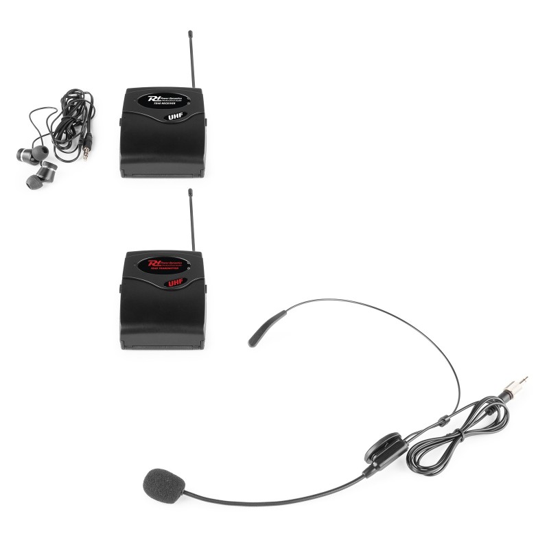 TG40 Set receptor si transmitator cu microfon casca, Power Dynamics