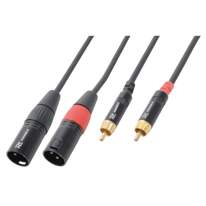 Cablu, 2x XLR tata - 2x RCA tata, 1.5m, PD-Connex