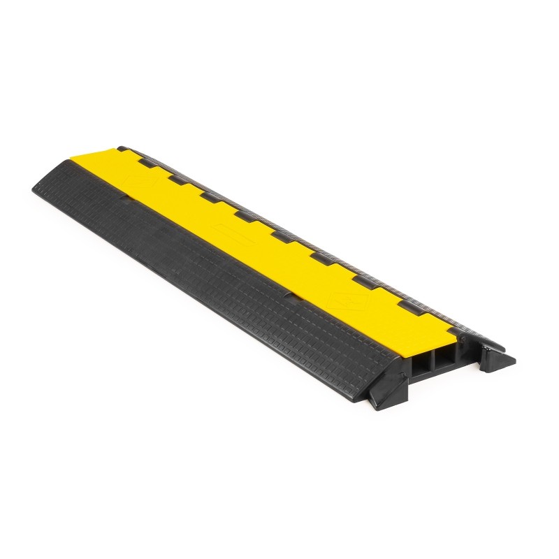 CB2S Rampa/platforma de protectie pentru cabluri, 925mm, 2 canale, negru/galben, Power Dynamics