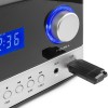 TOULON Microsistem Hi-Fi stereo, 50W, Bluetooth/CD/USB/FM, negru/argintiu, Audizio