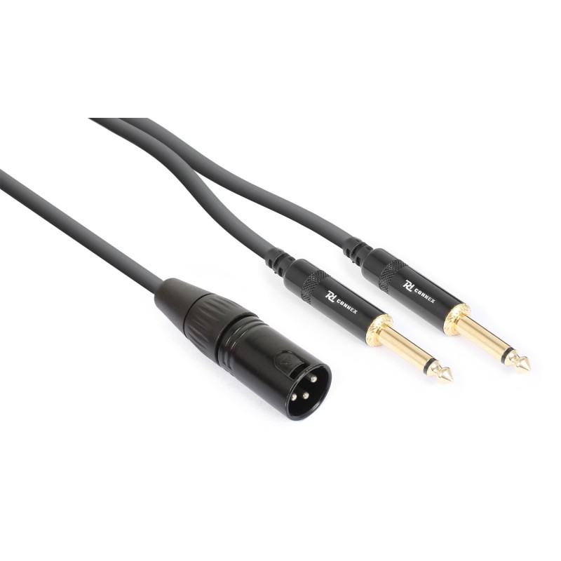 Cablu XLR tata - 2x Jack mono 6.3mm tata 3m PD Connex CX56-3