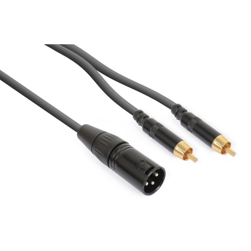 Cablu XLR tata - 2x RCA tata 3m PD Connex CX58-3