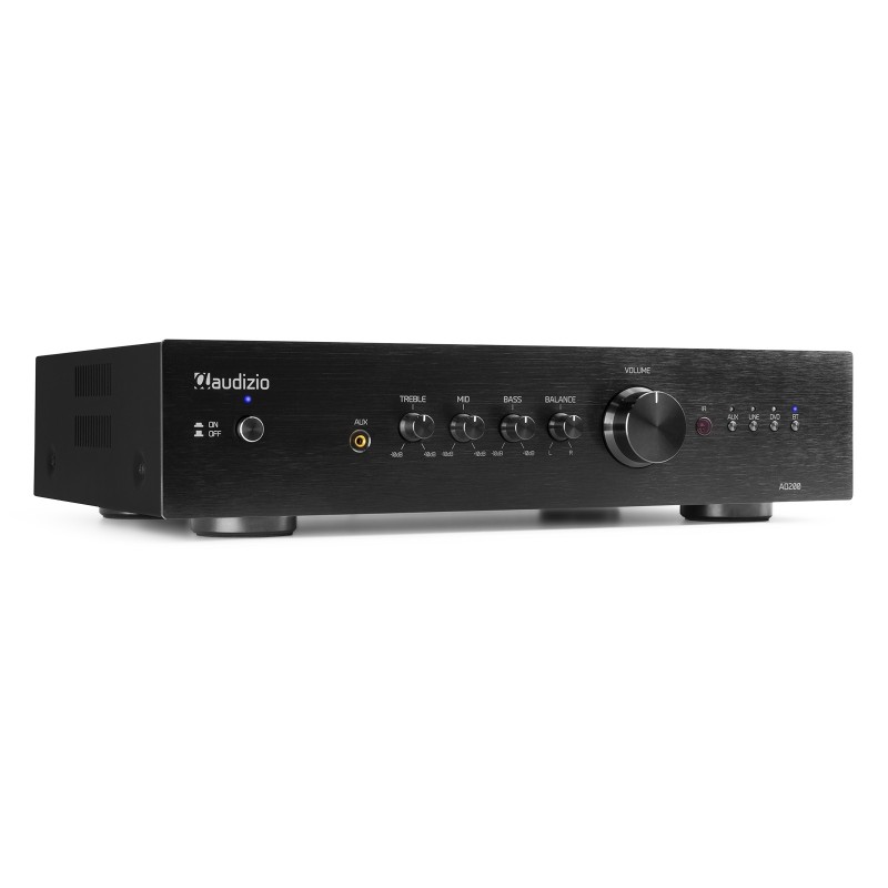 AD200B Amplificator Hi-Fi cu 2 canale, 2x200W, 8Ohm, Bluetooth, negru, Audizio