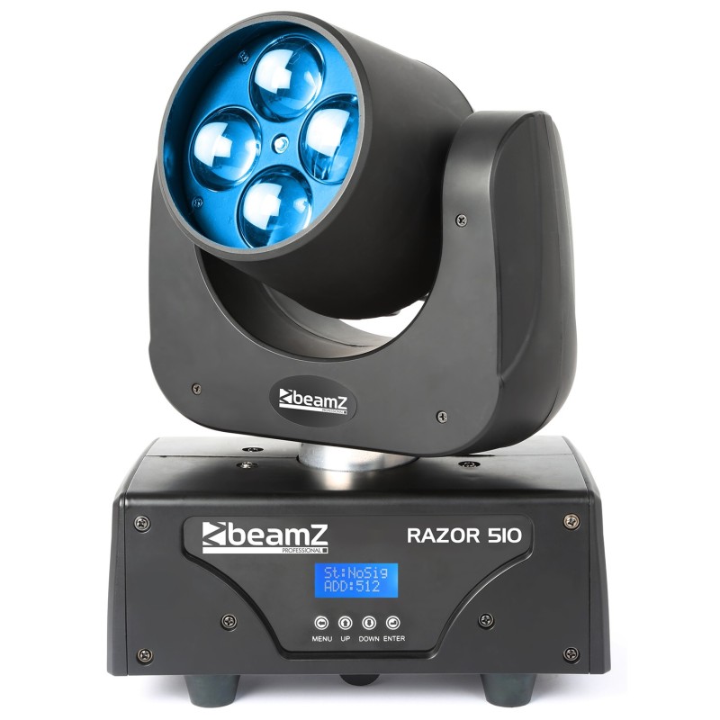 Razor510 MovingHead cu Zoom LED OSRAM 4x15W RGBW BeamZ