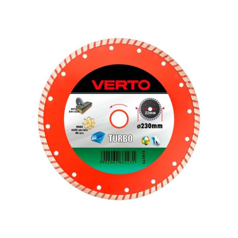 Disc diamantat 230x2.0x22.2mm, Turbo, Verto