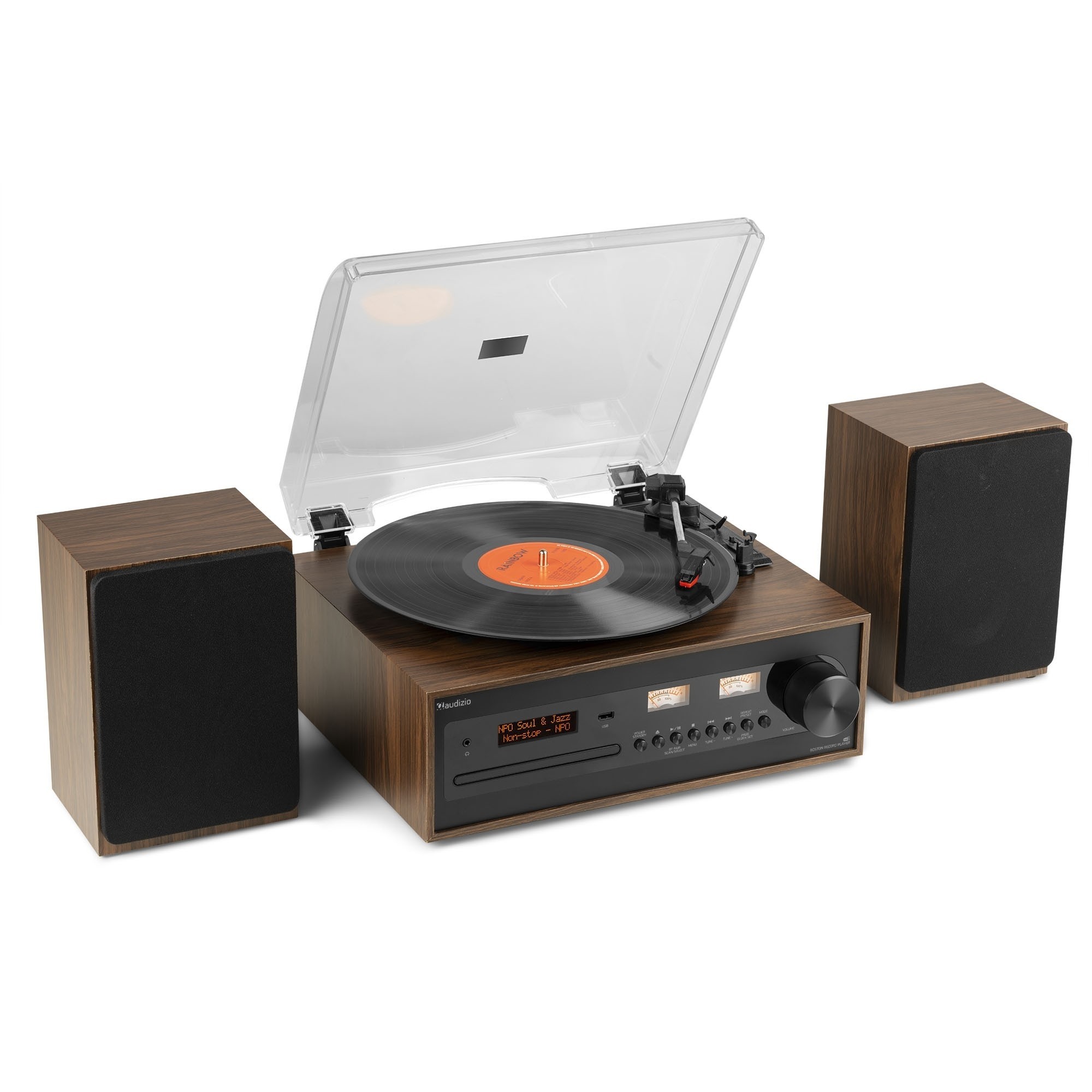 BOSTON Set pick-up cu boxe, 50W, Bluetooth/USB/SD/CD/DAB+, Audizio