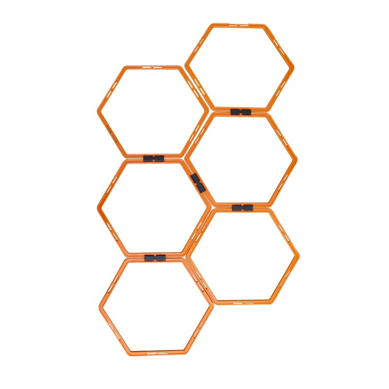 Set de 6 inele hexagonale de antrenament pentru picioare, MASTER Hexa