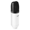 CM300W Microfon de studio, condensator și filtru pop, USB, alb, Vonyx