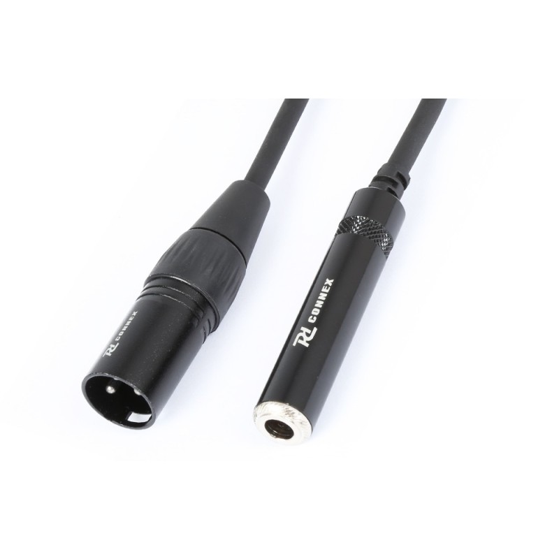 Cablu XLR tata - Jack 6.3mm mono mama 0.15m PD Connex CX130