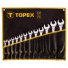 Set chei combinate fixe - inelare 13-32 mm, 12 bucati, Topex