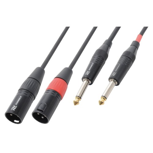 Cablu convertor 2x XLR tata - 2x 6.3 jack 6.3mm mono 0.2m
