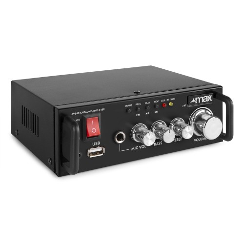 AV340 Amplificator Karaoke, 2x15W RMS, Bluetooth/USB, Max