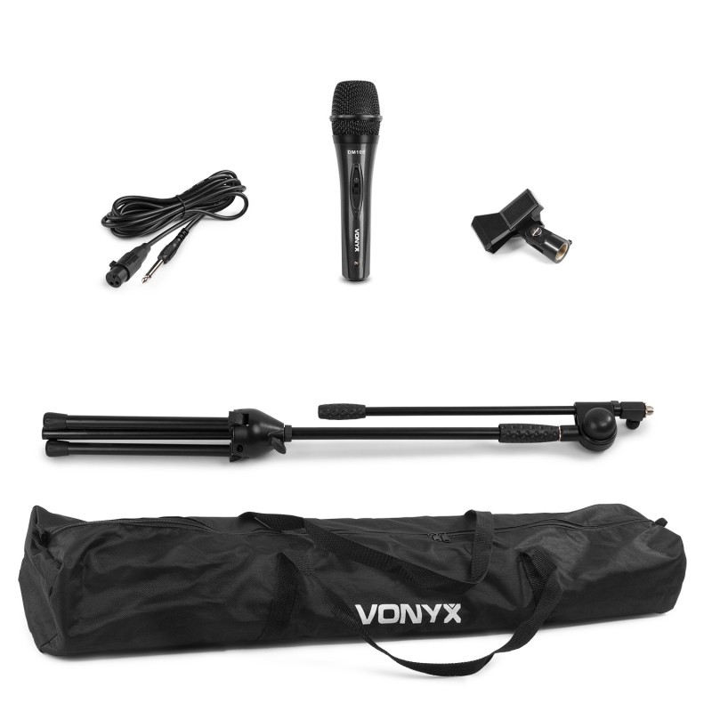 MS10K Kit microfon cu stativ și geantă de transport, Vonyx