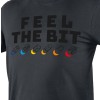 Tricou cu imprimeu ”FEEL THE BIT”, gri, marime XL/54, Neo