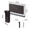 Videointerfon, ecran color 7", unitate cameră, IP44, argintiu, Emos H3010