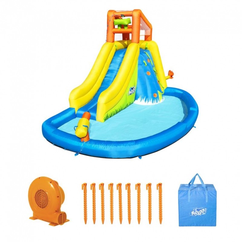Piscină gonflabilă pentru copii cu tobogan, 435x286x267 cm, Bestway H20GO Splashmore Megawater Park 53345