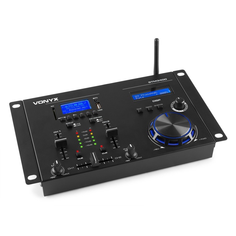 Mixer cu 2 canale si scratch, Bluetooth/USB/SD, Vonyx STM3400
