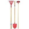 Set unelte de grădinărit pentru copii (greblă, lopată, sapă), mâner din lemn, 900mm, Strend Pro Herrison 9357G