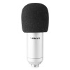CM300S Microfon de studio, condensator și filtru pop, USB, titaniu, Vonyx